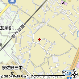 大阪府泉佐野市鶴原1655-2周辺の地図