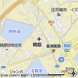 大阪府泉佐野市鶴原1366周辺の地図