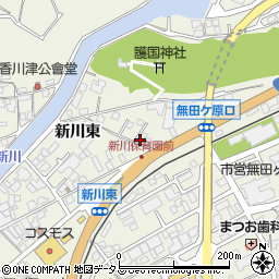 山口県萩市椿東新川東周辺の地図
