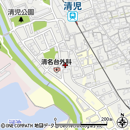 大阪府貝塚市清児833-16周辺の地図