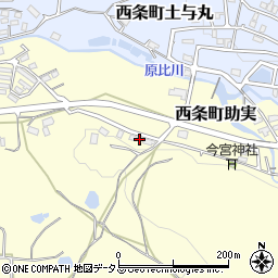 広島県東広島市西条町助実882周辺の地図