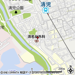 大阪府貝塚市清児833-38周辺の地図