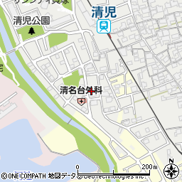 大阪府貝塚市清児833-15周辺の地図