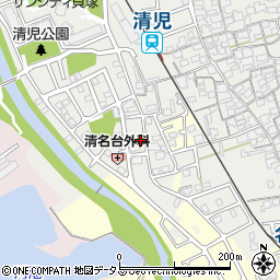 大阪府貝塚市清児833-14周辺の地図
