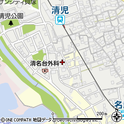 大阪府貝塚市清児833-9周辺の地図