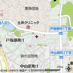 ポプラ戸坂新町店周辺の地図