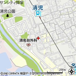 大阪府貝塚市清児833-10周辺の地図