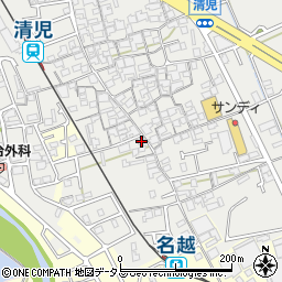 大阪府貝塚市清児980周辺の地図