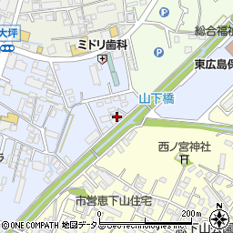 広島県東広島市西条大坪町3周辺の地図