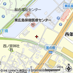 広島県東広島市西条町助実1527周辺の地図