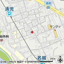 大阪府貝塚市清児985周辺の地図