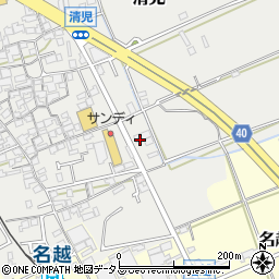 大阪府貝塚市清児496周辺の地図