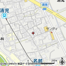 大阪府貝塚市清児1039周辺の地図