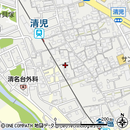 大阪府貝塚市清児902周辺の地図