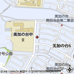 大阪府河内長野市美加の台6丁目1-9周辺の地図