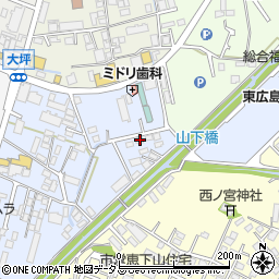 広島県東広島市西条大坪町3-5周辺の地図
