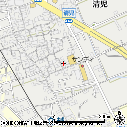 大阪府貝塚市清児1087-3周辺の地図