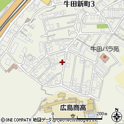 広島県広島市東区牛田新町周辺の地図