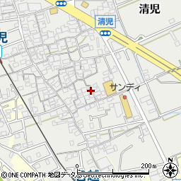 大阪府貝塚市清児1078周辺の地図