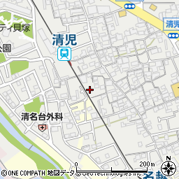 大阪府貝塚市清児897-6周辺の地図