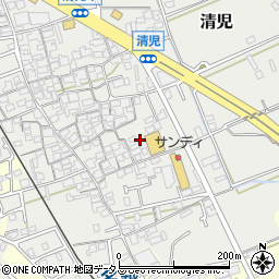 大阪府貝塚市清児1080周辺の地図