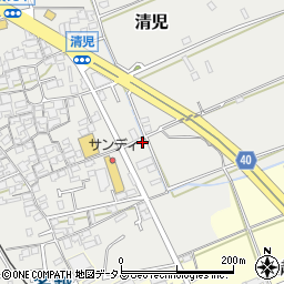 大阪府貝塚市清児497周辺の地図