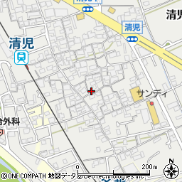 大阪府貝塚市清児1042周辺の地図