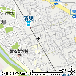 大阪府貝塚市清児897-1周辺の地図