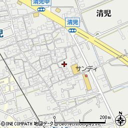 大阪府貝塚市清児1071-2周辺の地図