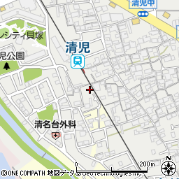大阪府貝塚市清児880-8周辺の地図