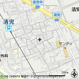 大阪府貝塚市清児1044周辺の地図