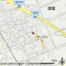 大阪府貝塚市清児1070周辺の地図