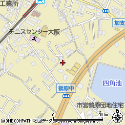 大阪府泉佐野市鶴原1737-6周辺の地図