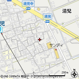 大阪府貝塚市清児1068周辺の地図