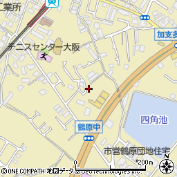 大阪府泉佐野市鶴原1737-10周辺の地図