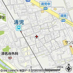 大阪府貝塚市清児992周辺の地図