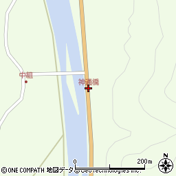 神通橋周辺の地図