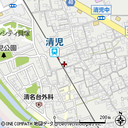 大阪府貝塚市清児877-4周辺の地図