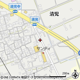 大阪府貝塚市清児501周辺の地図