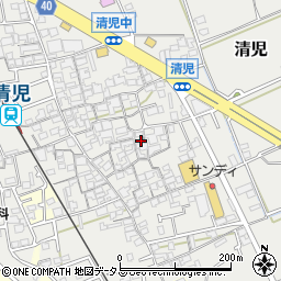 大阪府貝塚市清児1063周辺の地図