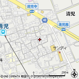 大阪府貝塚市清児1063周辺の地図