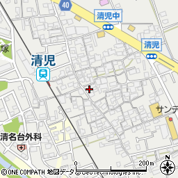 大阪府貝塚市清児1033周辺の地図
