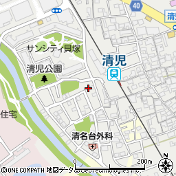 大阪府貝塚市清児752周辺の地図