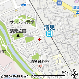 大阪府貝塚市清児752-8周辺の地図