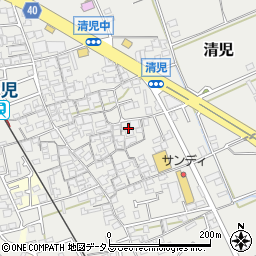 大阪府貝塚市清児1061周辺の地図