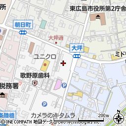広島県東広島市西条御条町1-38周辺の地図
