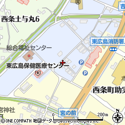 広島県東広島市西条町土与丸1159-6周辺の地図