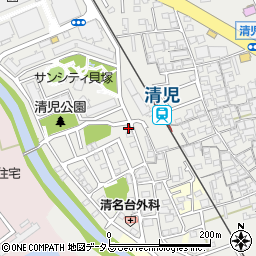 大阪府貝塚市清児752-7周辺の地図