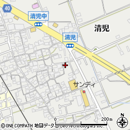 大阪府貝塚市清児508-1周辺の地図