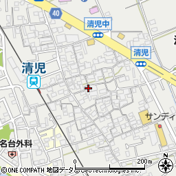 大阪府貝塚市清児1051周辺の地図